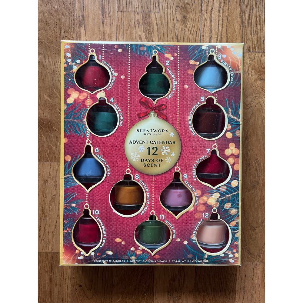 Scentworx by Harry Slatkin &Co Candles Gift ADVENT CALENDAR 12 Days of Scent NEW